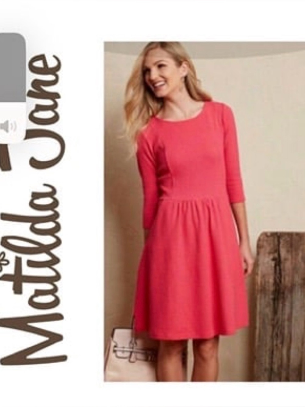 Matilda Jane Raspberry Textured Fit-and-Flare Dress